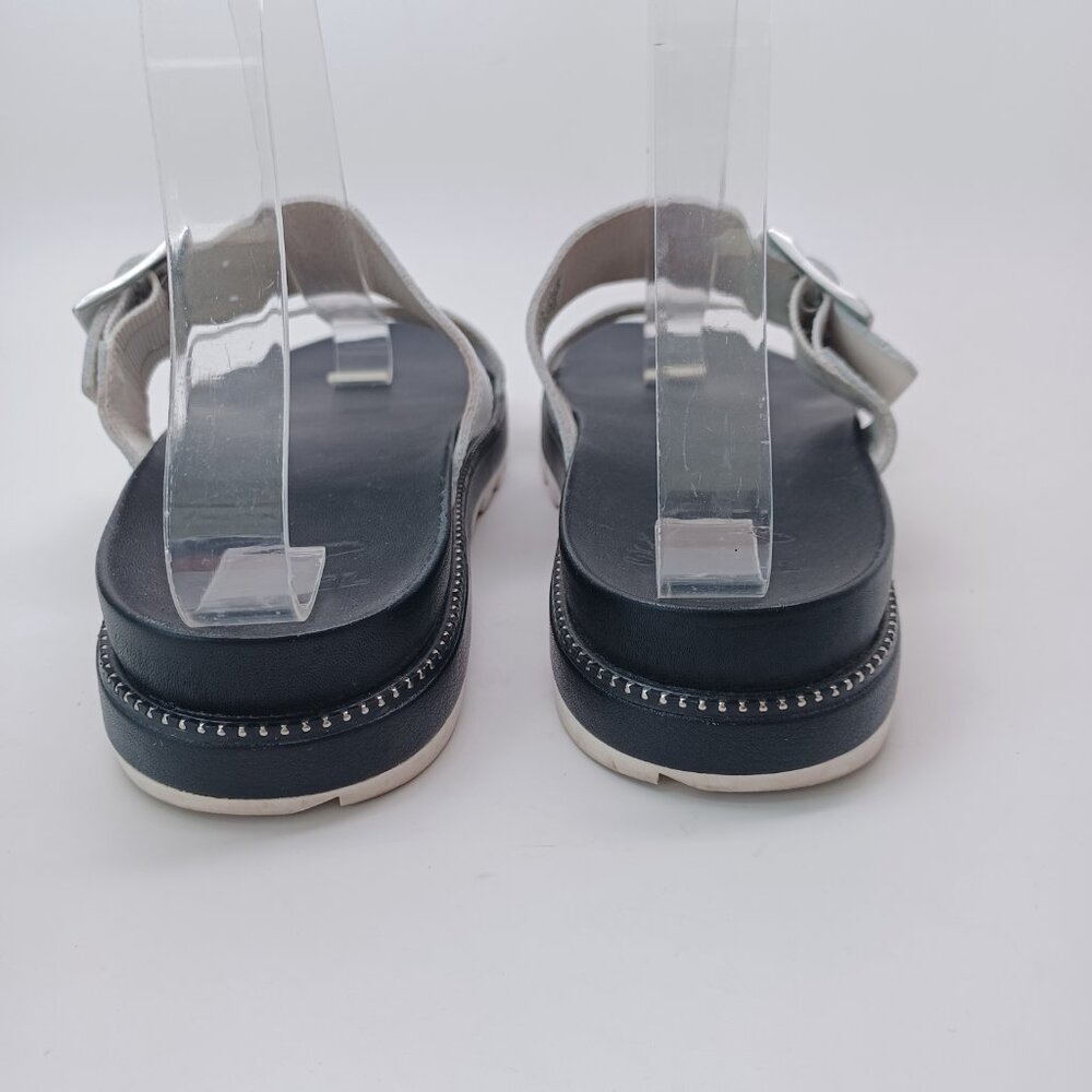 Sorel‎ Womens Sandals Roaming Two Strap Slip On Slide Wedge White Black Size 9.5 - Picture 5 of 16